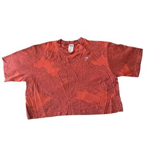 Gymshark Orange Camp Crop Top